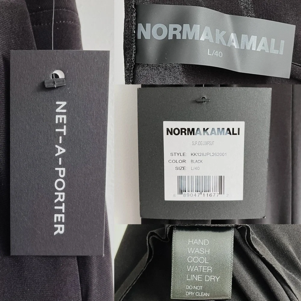 Norma Kamali Women’s Slip Jog Jumpsuit in Black Large - Picture 10 of 11